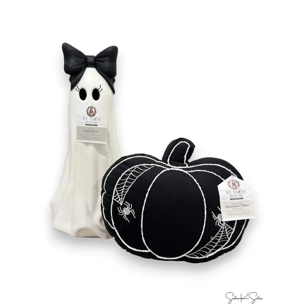My Texas House 11x14‎ Black Pumpkin Shaped Halloween Decorative Pillow